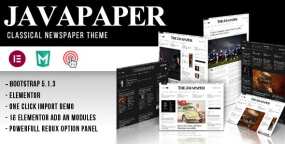 Javapaper汉化版(v1.9.0) 新闻报纸报刊网站模板WordPress主题