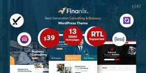 Finanix商务咨询和营销代理网站WordPress主题