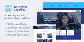 Autoglow洗车和汽车保养服务企业网站WordPress主题