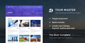 Tour Master(v5.4.1)在线旅游和酒店客房预订管理系统WordPress插件