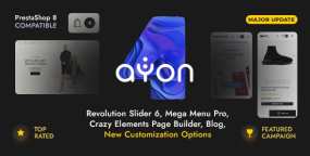 AYON带9组演示跨境电商购物平台Prestashop主题V4.5