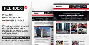 Reendex新闻报社和杂志社门户网站WordPress主题