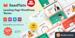 Saasplate响应式IT解决方案落地页网站WordPress主题