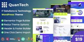 Quantech技术业务和IT解决方案WordPress主题