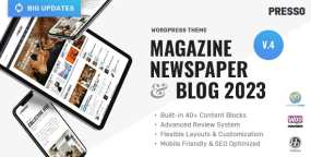 PRESSO报纸杂志社和新闻机构门户WordPress主题