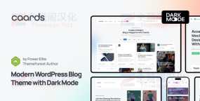 Caards带夜间模式现代博客和杂志网站WordPress主题V1.0.5