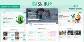 SkillUp在线学习和教育培训机构网站模板WordPress主题