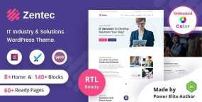 Zentec初创企业和IT解决方案网站模板WordPress主题V2.2