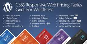 响应式CSS3定价表/比价表编辑器WordPress插件V11.5