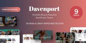 Davenport含9组演示多功能博客和杂志网站WordPress主题V1.3