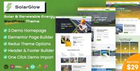 Solarglow(v1.3.0)太阳能和可再生能源WordPress主题