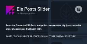 Ele Posts Slider汉化版V1.0.3 自定义文章类型幻灯片Elementor组件