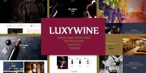 Luxywine葡萄酒庄和葡萄种植基地网站Shopify主题