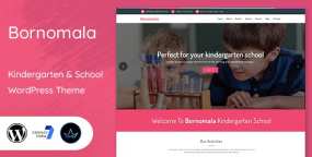 Bornomala幼儿园和学前班网站WordPress主题V1.7