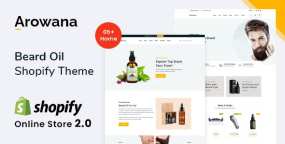 Arowana胡须油电商购物独立站Shopify主题