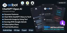 AdBot 3.8.0 聊天机器人Flutter双端APP源码 基于OpenAI服务