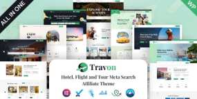 Trabook汉化版V1.0 酒店航班和旅游景点预订网站WordPress主题