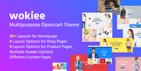Wokiee含30首页布局外贸服饰跨境电商OpenCart主题