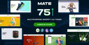 Mate含75演示高转化率时尚配饰和运动鞋购物网站Shopify主题V1.5.0