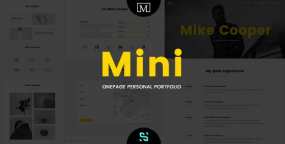Mini单页个人作品集网站WordPress主题V1.6.9
