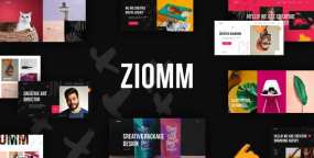 Ziomm含16首页广告创意和平面设计展示WordPress主题