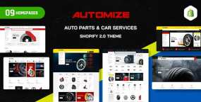 Automize汽车零部件销售网站SHopify主题