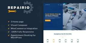 Repairio手机维修网站模板WordPress主题