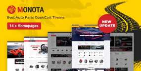 Monota汽车零件配件电商平台OpenCart主题 含15组演示