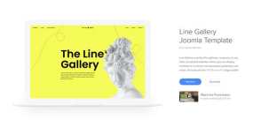 Line Gallery美术馆画展和博物馆网站Joomla5主题