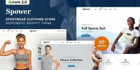 Spower运动服和瑜伽服专卖店Shopify主题