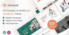 Medunit心理健康和医疗保健网站WordPress主题