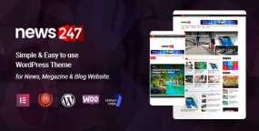 News247小公司和商业新闻网站模板WordPress主题