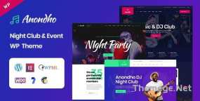 Anondho夜总会音乐演唱会活动网站WordPress主题