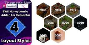 Honeycombs Addon蜂巢型页面编辑元素Elementor组件