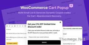 WooCommerce Cart Popup废弃购物车恢复营销插件