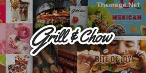 Grill and Chow快餐和披萨店网站WordPress主题V1.6.1