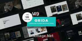 Grida创意Ajax作品集展示WordPress主题V1.2.0