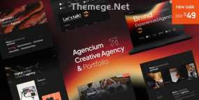 Agencium艺术设计网WordPress主题 创意设计作品集模板