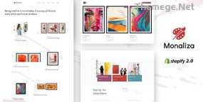 Monaliza室内装饰画跨境电商销售网Shopify主题