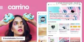 Carrino(v1.8.5)含9首页古腾堡时尚博主博客WordPress主题