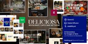 Deliciosa(v1.9)烧烤店和自助餐厅网站模板WordPress主题