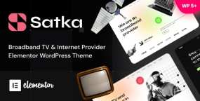 Satka卫星电视和互联网服务商WordPress网站模板V1.0.8