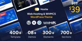 Hostie(v2.2.2)虚拟主机WHMCS网站托管WordPress主题