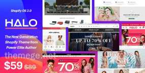 Halo(V3.0)含19首页多用途在线购物网站Shopify主题