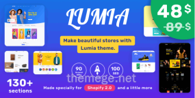 Lumia童装鞋子和健身补剂销售平台Shopify模板V5.0