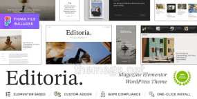 Editoria时尚艺术杂志和报纸网站WordPress主题v1.0.2