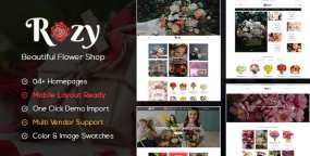 Rozy(v1.2.25)花卉精品店|礼品和纪念品销售网站WordPress主题