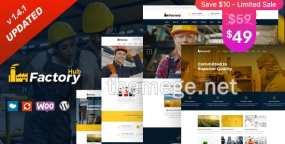Factory HUB工业能源建筑和交通网站WordPress主题V1.4.8
