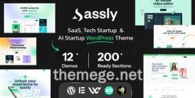 Sassly响应式AI项目和软件项目启动网WordPress主题v1.2