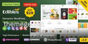 Edibles零食和生鲜果蔬销售网站WordPress主题v2.0.0